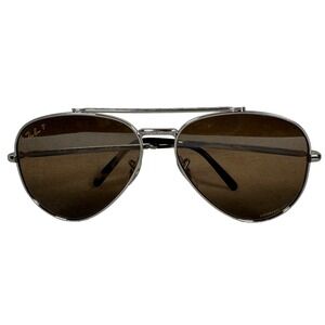 Ray-Ban RB3625 New Aviator Silver Brown Chromance Sunglasses 58-14